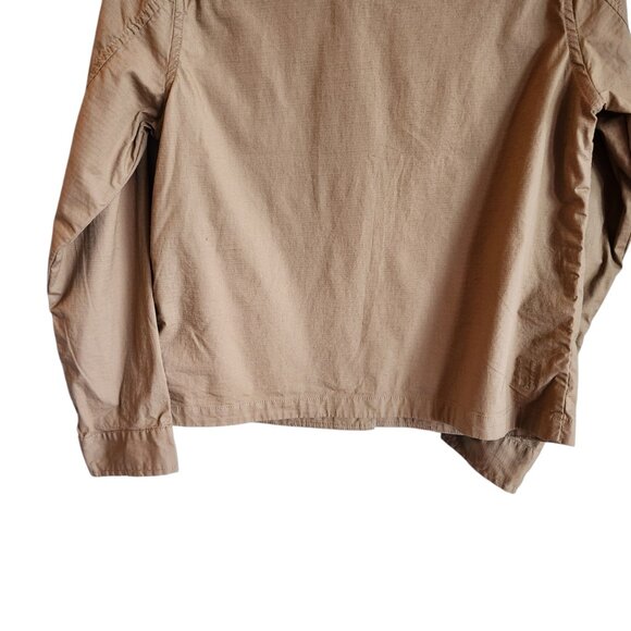Vuori Jacket Small Tan Women's Ripstop Shacket Shirt Pockets Buttons - Picture 10 of 10